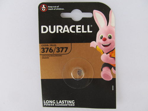 Duracell 376/377 D 377 SR 66 280-39 Uhrenbatterie, 5 Stück